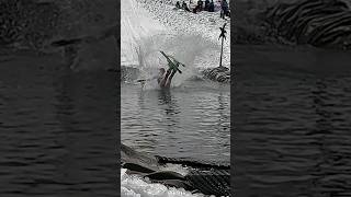 Kids Pond Skim  Water Slide Challenge Grimentz 16 skiing ski switzerland suisse schweiz [upl. by Teemus]