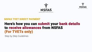 NSFAS TVET Direct Payment Instructional Guide Video [upl. by Buseck447]