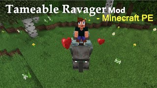 Tameable Ravager addon Minecraft Pocket Edition [upl. by Einnig]