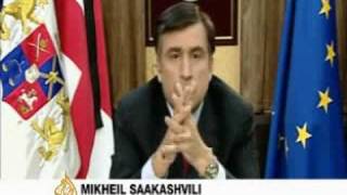 Saakashvili speaks with Al Jazeera  15 Aug 2008 [upl. by Reace176]