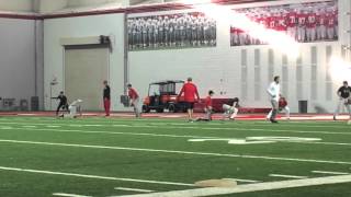 2015 ohio state infielders baseball camp drills [upl. by Yrovi]