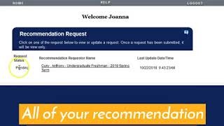 Recommendation Center  How to upload a letter of recommendation [upl. by Leuqcar]