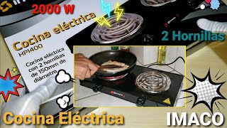 Cocina Eléctrica IMACO HP1400 Dos Hornillas Unboxing y Prueba  ASMR [upl. by Mercie761]