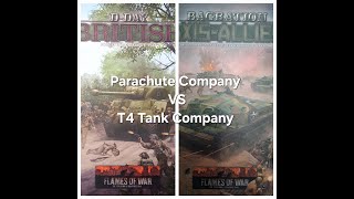 Flames of War Battle Report Parachute Rifle Company VS T4 Tank Company [upl. by Kaylil]