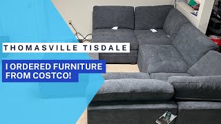 Thomasville Tisdale modular fabric sectional sofa with storage ottoman from Costco [upl. by Ilajna400]