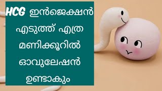 How many Hours After HCG injection Ovulation Occurs Malayalam [upl. by Idid352]