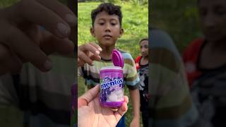 Yummy Bites MENTOS Grape 🍇 Flavour Candy eating by villagee viralvideo satisfying fyp candy [upl. by Yecac]