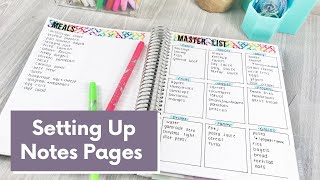 How I Set Up My Erin Condren Notes Pages  Planner Move In [upl. by Appledorf]