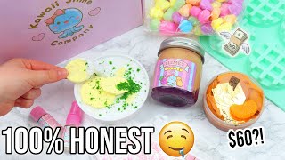 100 HONEST KAWAII SLIME COMPANY REVIEW yes i did it again [upl. by Aivilo470]