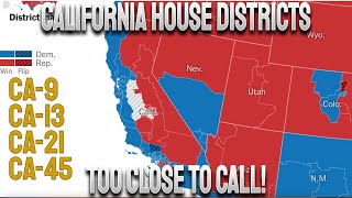 Four California House Races Remain Too Close to Call These are the latest numbers in the districts [upl. by Elkcim]