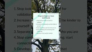 Steps to Improve your SelfWorth [upl. by Ralyks]