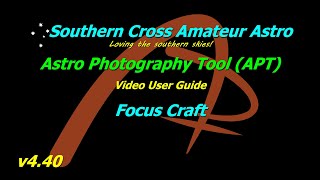 APT User Guide  Focus Craft [upl. by Dnumyar884]