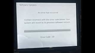 uconnect Update Failed error code 20 fixed [upl. by Aoniak]