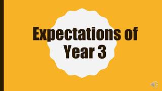 Expectations for children in Year 3 [upl. by Aney]