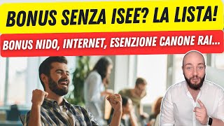 BONUS 2024 SENZA ISEE Ecco tutta la lista [upl. by Einneb]