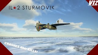 Realistic Airplane Crashes and Kills V12  IL2 Sturmovik [upl. by Ardnasirhc]