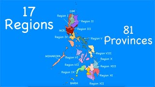 Regions and Provinces of the Philippines [upl. by Deedahs]