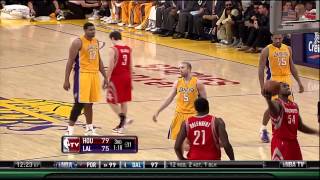 Andrew Bynum Takes Exception To Samuel Dalembert Foul  Rockets  Lakers 462012 [upl. by Aryahay908]