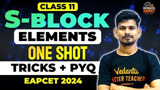 Complete S Block Elements Class 11 In Telugu  One Shot Tricks amp PYQs  Varadhi EAPCET 2024 [upl. by Chute]