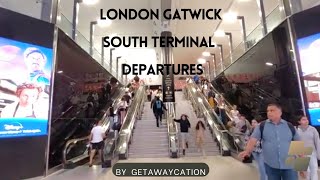 London Gatwick South Terminal Departures Landside amp Airside  August 2023 [upl. by Norym]