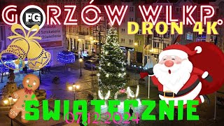 Gorzów Wielkopolski Świątecznie 07122024 DRON Bulwar Dominata [upl. by Ailahtan63]