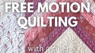 Ruler Quilting the Carolina Mingle Quilt  FREE MOTION QUILTING DEMO [upl. by Gewirtz629]