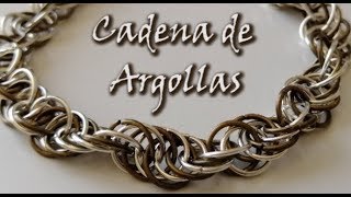 ¡¡¡CADENA DE ARGOLLAS PARA COLLAR O PULSERA [upl. by Ahsitil]