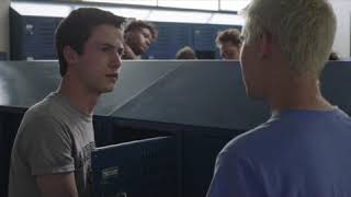 Hannah Baker Alex Standall boys locker room scene S01E03 [upl. by Maryellen463]