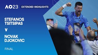 Stefanos Tsitsipas v Novak Djokovic Extended Highlights  Australian Open 2023 Final [upl. by Annia]