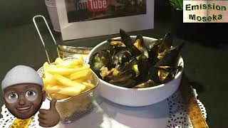 Recette de Moules et Frites sans vin de Malewa Moderne [upl. by Mika325]