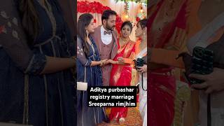 Sreeparna Rimjhim elo aditya purbasha registry marriage [upl. by Atul]