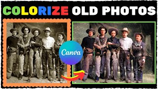 Colorize Black amp White Photos using AI in Canva I Canva Editing Tutorial [upl. by Bolger]