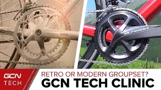 Retro Campagnolo Or Modern Shimano Groupset  GCN Tech Clinic AskGCNTech [upl. by Anyotal]