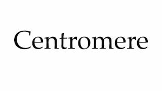 How to Pronounce Centromere [upl. by Iadam]