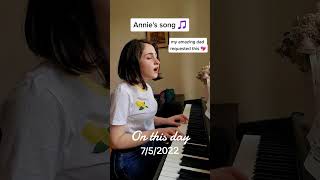 ONE YEAR AGO Annies Song by John Denver Cover  Noor Marji shorts [upl. by Shaffert]