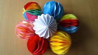 DIY DekoKugel aus Papier  Decoration ball paper [upl. by Mollee]