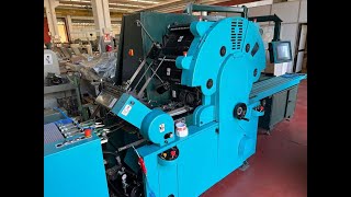 HALM EM 4315 4 colour offset envelope overprinting machine [upl. by Dnaletak835]