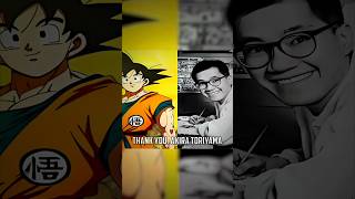 Thank you Akira Toriyama 💝 anime dragonball creator shorts [upl. by Eidde]