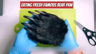 Eating Famous Bear Paw  Japanese Exotic Delicacy [upl. by Aifas11]