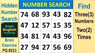 Number Search findthenumber hiddennumber numberpuzzle brainexercise dementiatest education [upl. by Rovelli661]