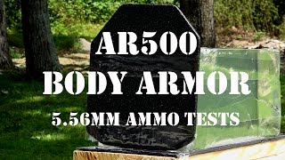 AR500 LEVEL III BODY ARMOR VS 556MM AMMO [upl. by Wyatt]