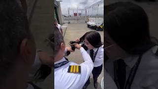 Pilot 🧑‍✈️ solo well come Long hair to Short haircut 💇‍♀️by Staff 😱 youtubeshorts buzzcutvideos [upl. by Faruq80]