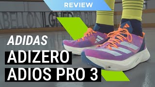 adidas Adizero Adios Pro 3 Review I La prueba nuestro entrenador y alucina con el resultado [upl. by Etteloc391]