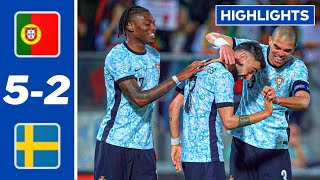 🔴Portugal vs Sweden HIGHLIGHTS 5–2 Bruno Fernandes goal and assist [upl. by Aplihs]