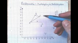 Punktsymmetrie  Punktspiegelung im Koordinatensystem [upl. by Lymn]