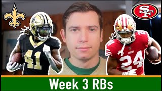 Week 3 Running Back Rankings Top 50  2024 Fantasy Football [upl. by Wil]