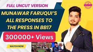 Uncut Munawar Faruquis Parts of BB17 Press Conference  MunawarFaruqui  BiggBoss17 [upl. by Dott128]