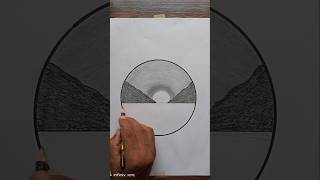 How to Draw Village Scenery with Pencil  Nature Pencil Drawing for Beginners  mountain drawing [upl. by Lieno]