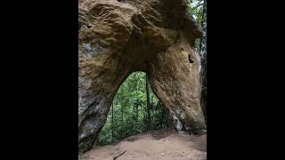 Sketchy exposed hiking quottrailquot 😮 indianstaircase redrivergorge hikingadventures [upl. by Anaujnas781]