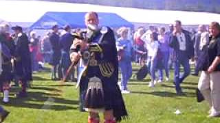 Drum Major Bill Barclay of Grampian Police Pipeband at Lonach Gathering [upl. by Camile]